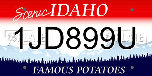 1JD899U Idaho License Plate