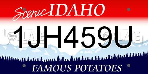 1JH459U Idaho License Plate