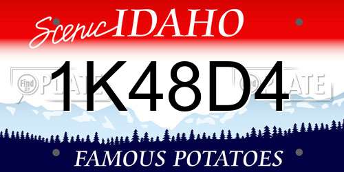 1K48D4 Idaho License Plate