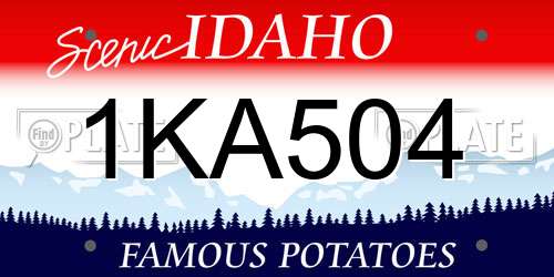 1KA504 Idaho License Plate