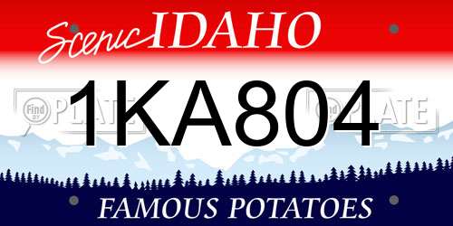 1KA804 Idaho License Plate