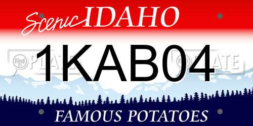 1KAB04 Idaho License Plate