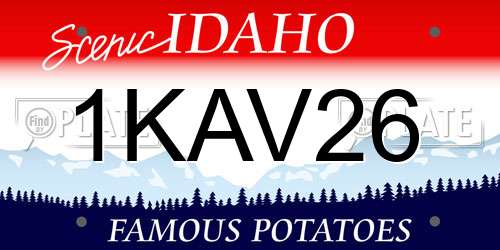 1KAV26 Idaho License Plate