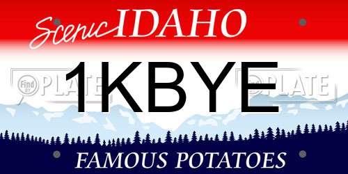 1KBYE Idaho License Plate
