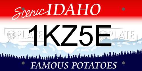 1KZ5E Idaho License Plate