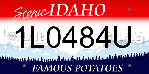 1L0484U Idaho License Plate