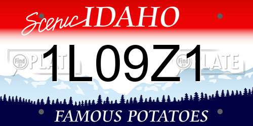 1L09Z1 Idaho License Plate
