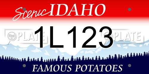1L123 Idaho License Plate