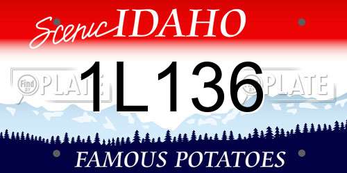 1L136 Idaho License Plate