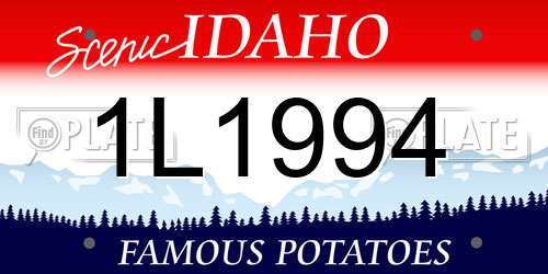 1L1994 Idaho License Plate