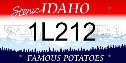 1L212 Idaho License Plate