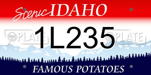 1L235 Idaho License Plate