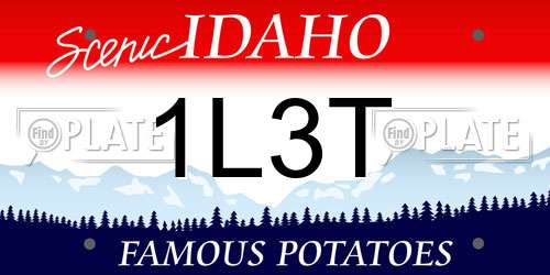 1L3T Idaho License Plate