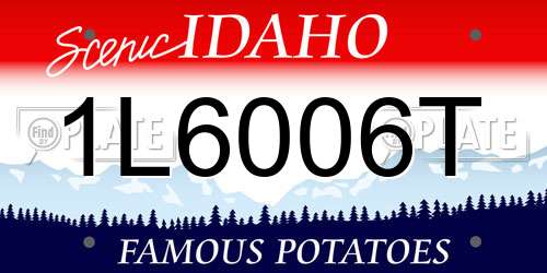 1L6006T Idaho License Plate