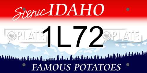 1L72 Idaho License Plate