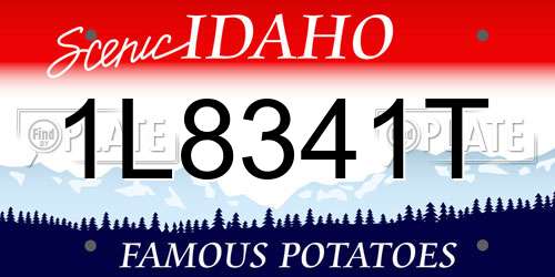 1L8341T Idaho License Plate