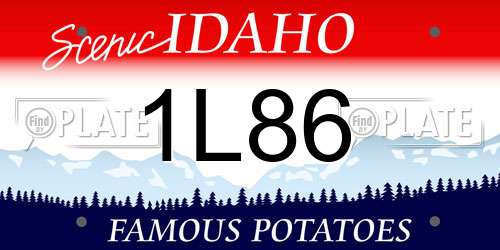 1L86 Idaho License Plate