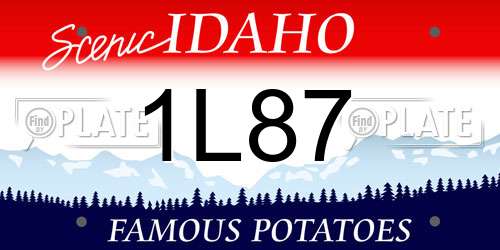 1L87 Idaho License Plate