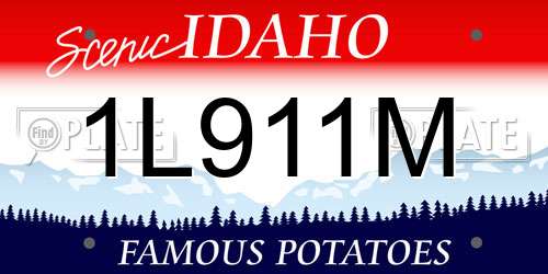 1L911M Idaho License Plate