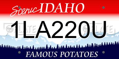 1LA220U Idaho License Plate