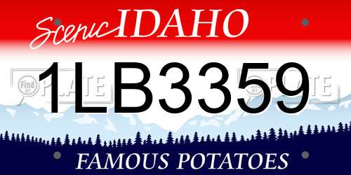 1LB3359 Idaho License Plate