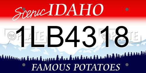 1LB4318 Idaho License Plate