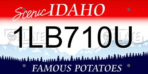 1LB710U Idaho License Plate