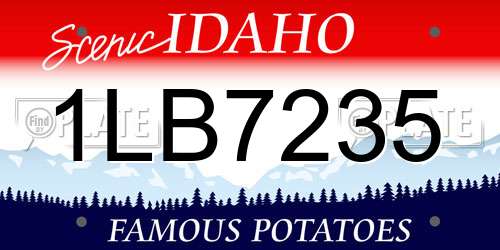 1LB7235 Idaho License Plate