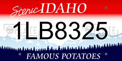 1LB8325 Idaho License Plate
