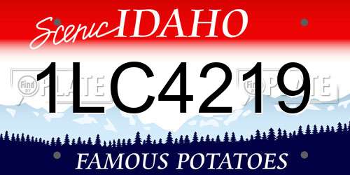 1LC4219 Idaho License Plate
