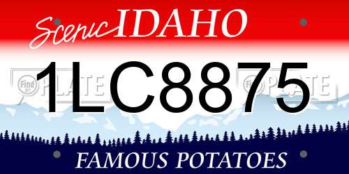 1LC8875 Idaho License Plate
