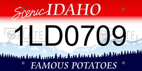 1LD0709 Idaho License Plate