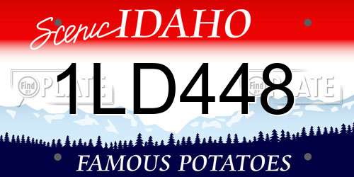 1LD448 Idaho License Plate