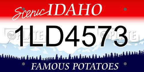 1LD4573 Idaho License Plate