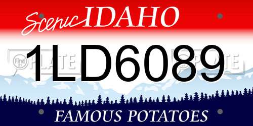 1LD6089 Idaho License Plate