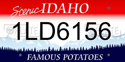 1LD6156 Idaho License Plate
