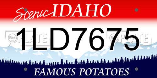 1LD7675 Idaho License Plate