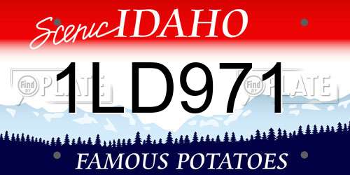1LD971 Idaho License Plate