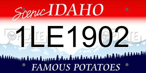 1LE1902 Idaho License Plate