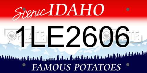 1LE2606 Idaho License Plate