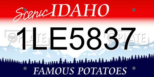 1LE5837 Idaho License Plate
