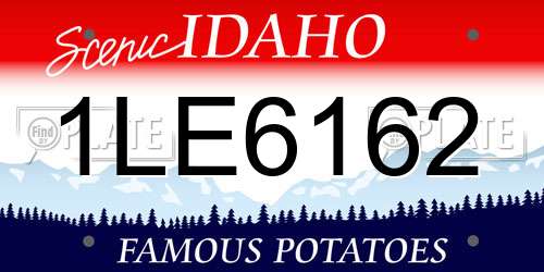 1LE6162 Idaho License Plate