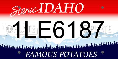 1LE6187 Idaho License Plate