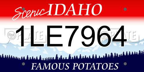 1LE7964 Idaho License Plate