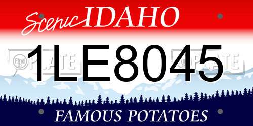 1LE8045 Idaho License Plate