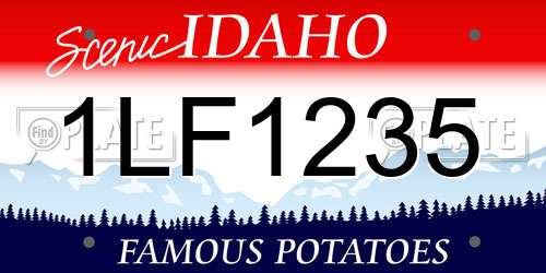 1LF1235 Idaho License Plate