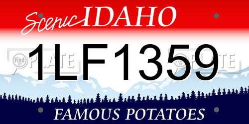 1LF1359 Idaho License Plate