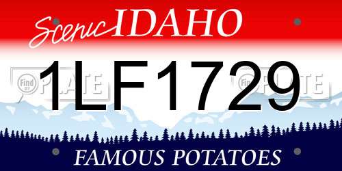 1LF1729 Idaho License Plate