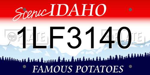1LF3140 Idaho License Plate