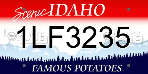 1LF3235 Idaho License Plate